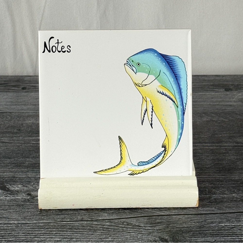 Hammer Ltd Blue and Yellow Fish Decor Accessory phone holder laptop notes